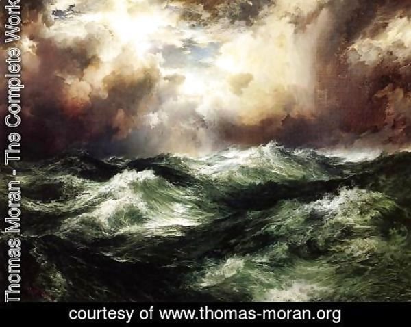 Thomas Moran - Moonlit Seascape