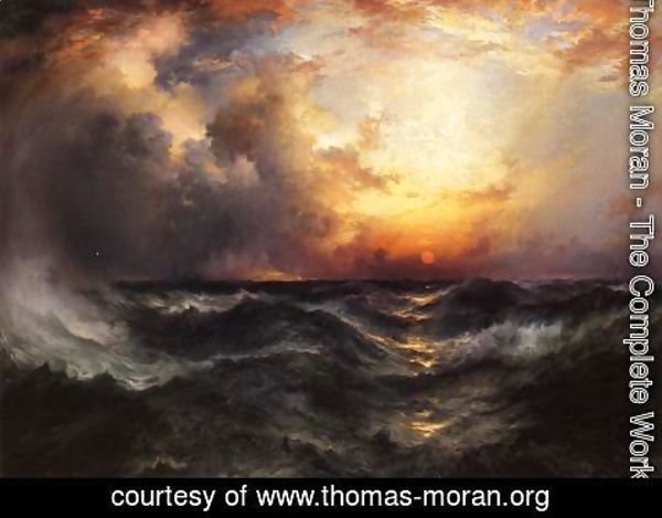 Thomas Moran - Sunset in Mid-Ocean