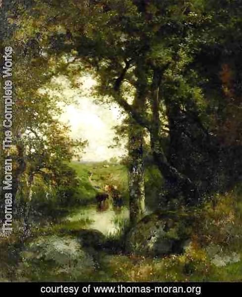 Thomas Moran - Pool in the Forest, Long Island
