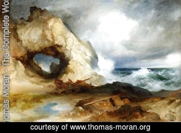 Thomas Moran - The Cavern, California Coast