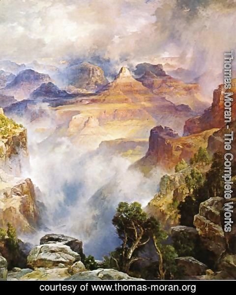 Thomas Moran - Canyon Mists: Zoroaster Peak [Grand Canyon, Arizona]