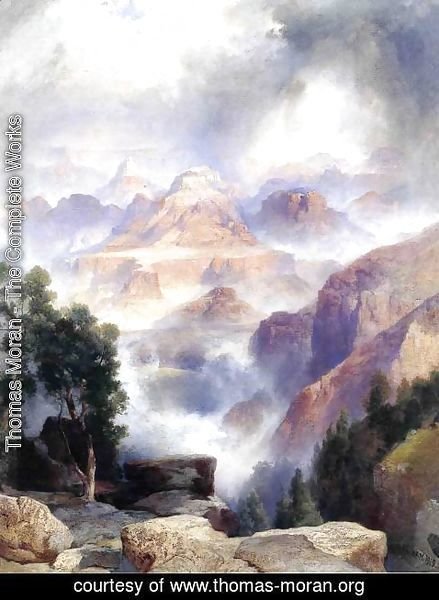 Thomas Moran - A Showery Day, Grand Canyon