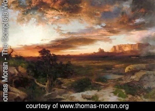 Thomas Moran - Sunset, La Rita