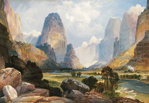 Thomas Moran - Valley of the Babbling Waters, Southern Utah, 1876