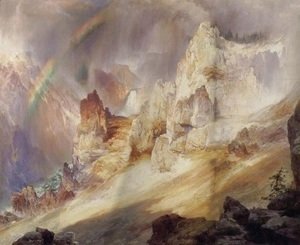 Thomas Moran - Rainbow over the Grand Canyon of the Yellowstone