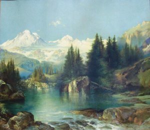 Thomas Moran - View of the Rocky Mountains