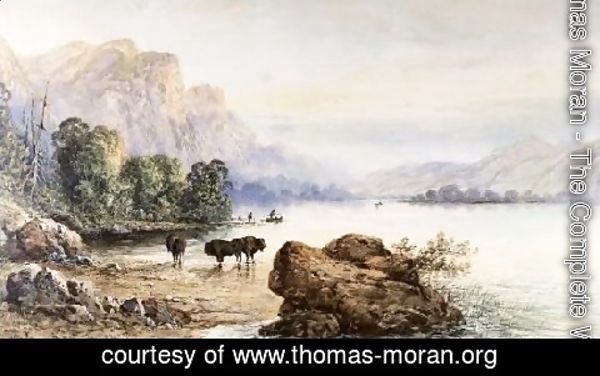 Thomas Moran - Buffalo Watering