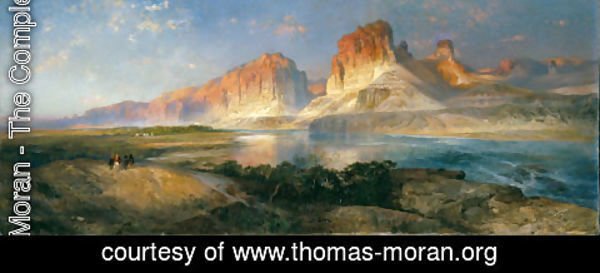 Thomas Moran - Nearing Camp, Evening on the Upper Colorado River