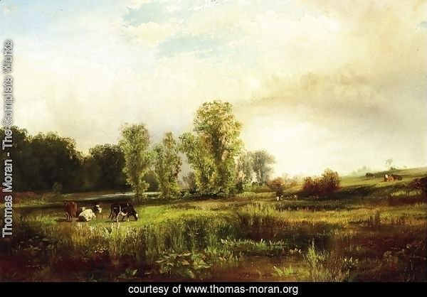 Summer Landscape with Cows
