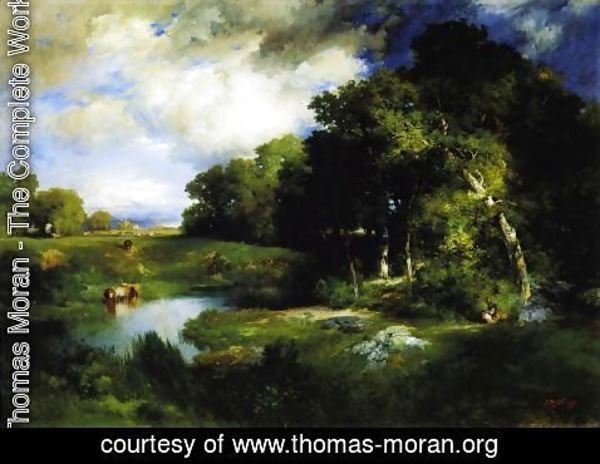 Thomas Moran - A Pastoral Landscape
