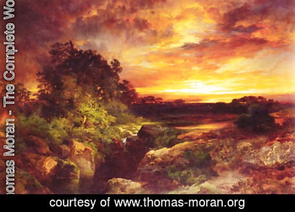 Thomas Moran - An Arizona Sunset Near The Grand Canyon