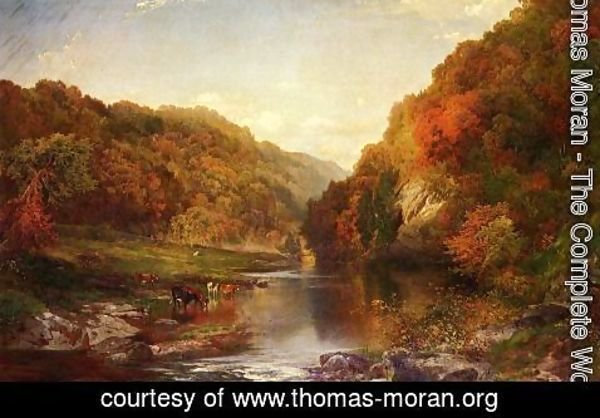 Thomas Moran - Autumn On The Wissahickon