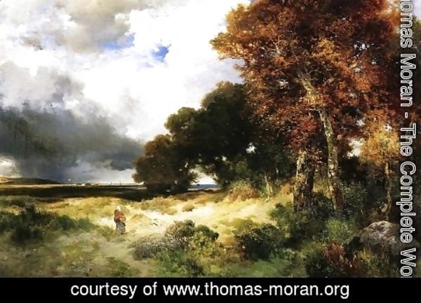 Thomas Moran - Autumn  Peconic Bay  Long Island