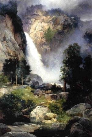 Thomas Moran - Cascade Falls  Yosemite