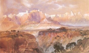 Thomas Moran - Cliffs Of The Rio Virgin  South Utah