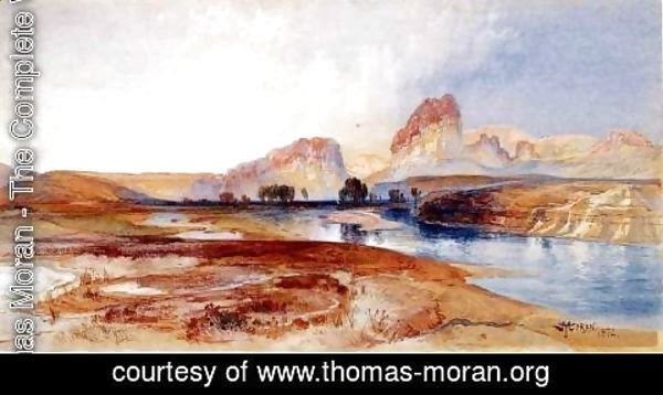 Thomas Moran - Cliffs  Green River  Wyoming