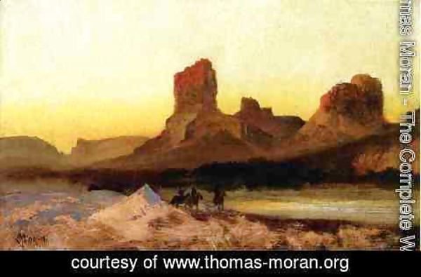 Thomas Moran - Indians At The Green River