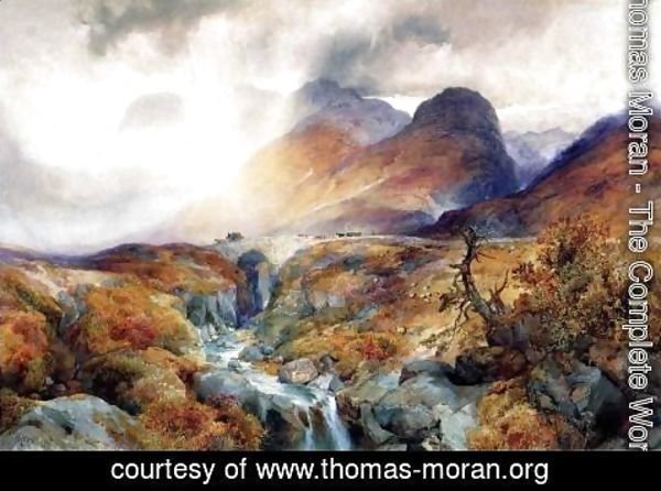 Thomas Moran - Pass At Glencoe  Scotland