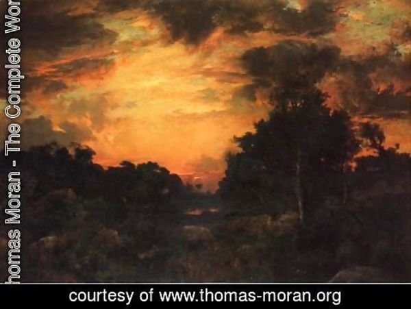 Thomas Moran - Sunset On Long Island2