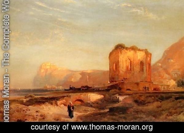 Thomas Moran - Temple Of Venus  Castle Of Baiae