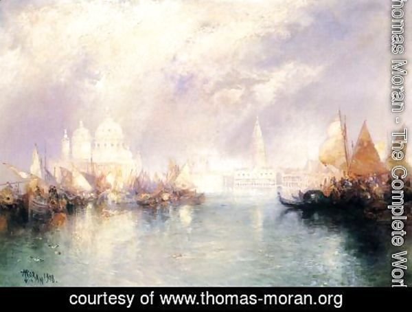 Thomas Moran - The Church Of Santa Maria Della Salute  Venice