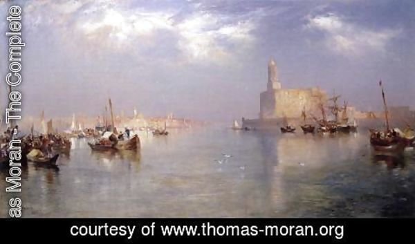 Thomas Moran - Vera Cruz Harbor  Mexico