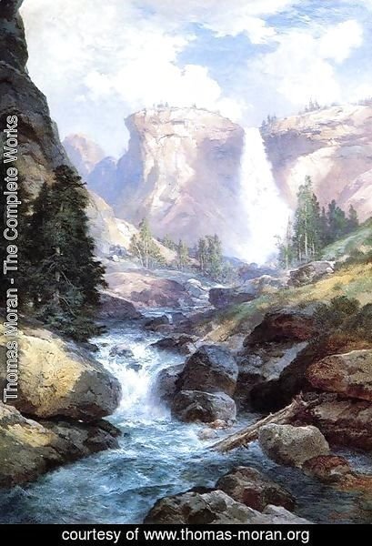 Thomas Moran - Waterfall In Yosemite