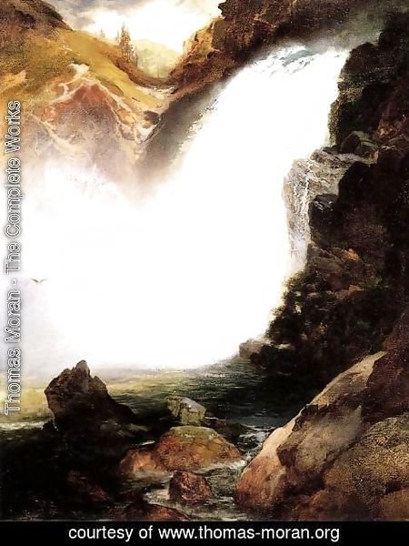 Thomas Moran - Landscape with Waterfall