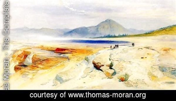 Thomas Moran - The Great Hot Springs, Gardiners River