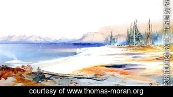 Thomas Moran - The Yellowstone Lake with Hot Springs