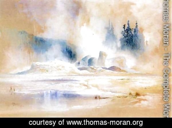 Thomas Moran - The Grotto Geyser, Fire Hole Basin