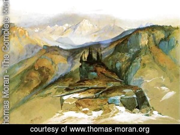 Thomas Moran - Distant Peaks