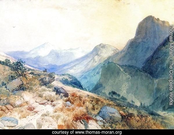 A Deer in a Mountain Landscape