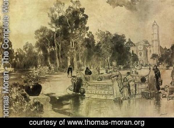Thomas Moran - Women at the Fountain, Vera Cruz
