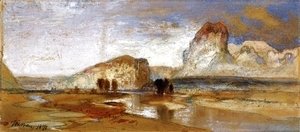 Thomas Moran - First Sketch Made in the West at Green River, Wyoming
