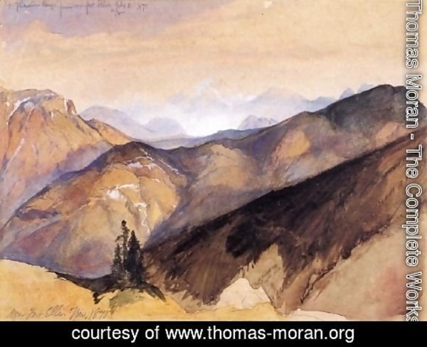 Thomas Moran - The Yellowstone Range from near Fort Ellis