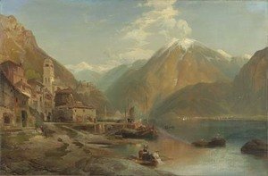 Thomas Moran - European Lake Scene