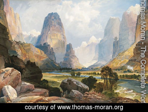 Thomas Moran - Valley of the Babbling Waters, Southern Utah, 1876