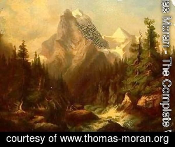 Thomas Moran - Mountain Scene