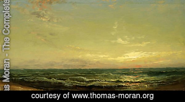 Thomas Moran - Sunset over the Sea