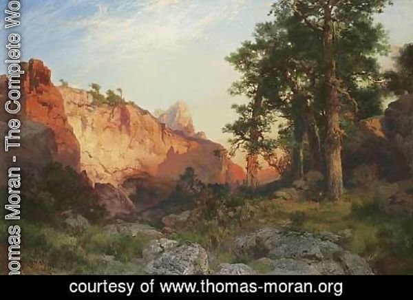 Thomas Moran - Coconino Pines and Cliff, Arizona 1902