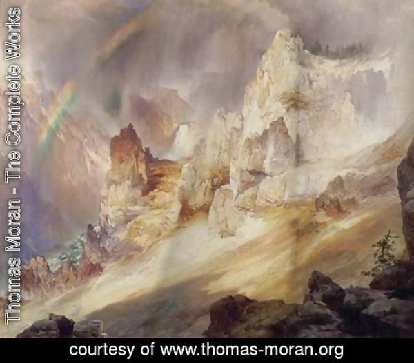 Thomas Moran - Rainbow over the Grand Canyon of the Yellowstone