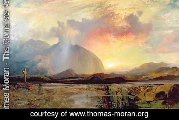 Thomas Moran - Sunset Vespers at the Old Rugged Cross