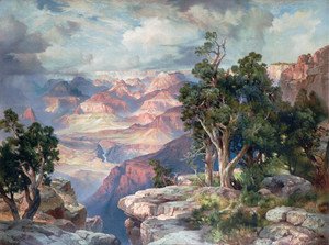 Thomas Moran - Grand Canyon of Arizona- Hermit Rim Road