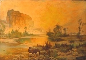 Thomas Moran - The Cliffs of Green River 1874