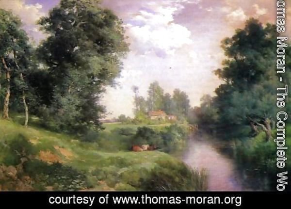 Thomas Moran - A Long Island River