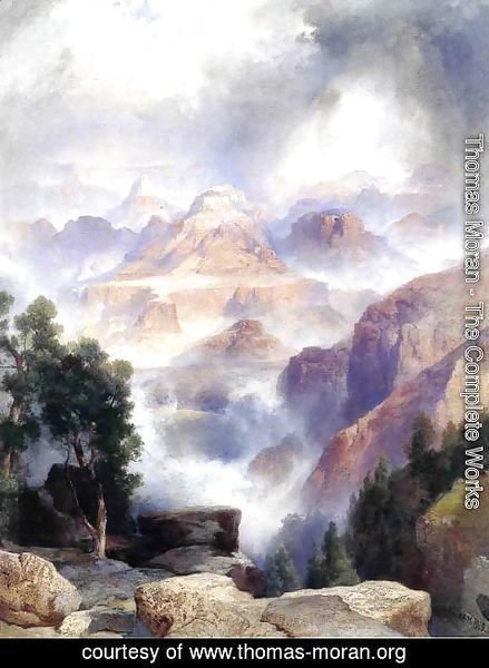 Thomas Moran - A Showrey Day  Grand Canyon