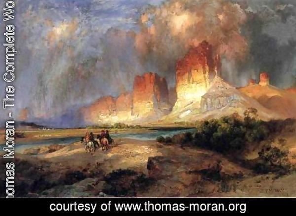 Thomas Moran - Cliffs Of The Upper Colorado River  Wyoming Territory