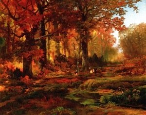 Thomas Moran - Cresheim Glen  Wissahickon  Autumn