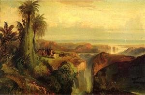 Thomas Moran - Indians On A Cliff
